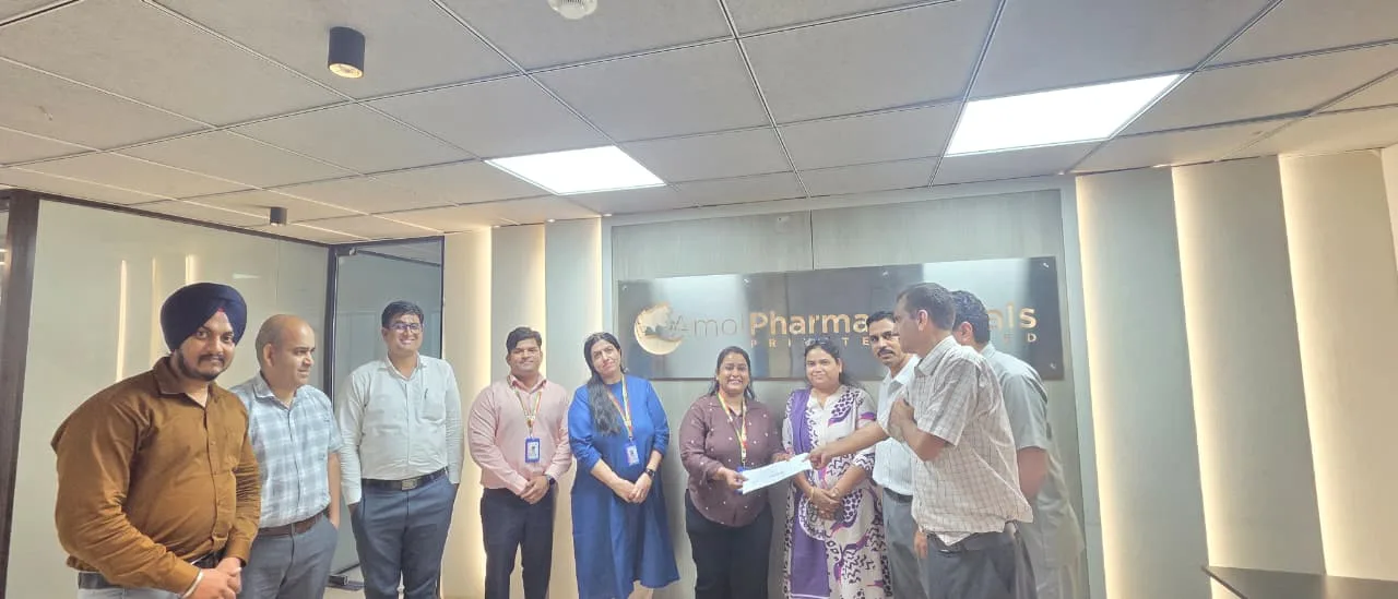 Appreciation letter - Amol Pharmaceuticals - Certificate Handover