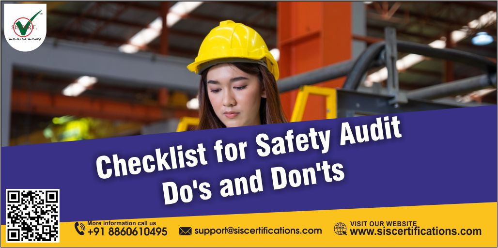 Checklist for Safety Audit Do's and Don'ts