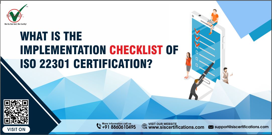 Checklist of iso 22301