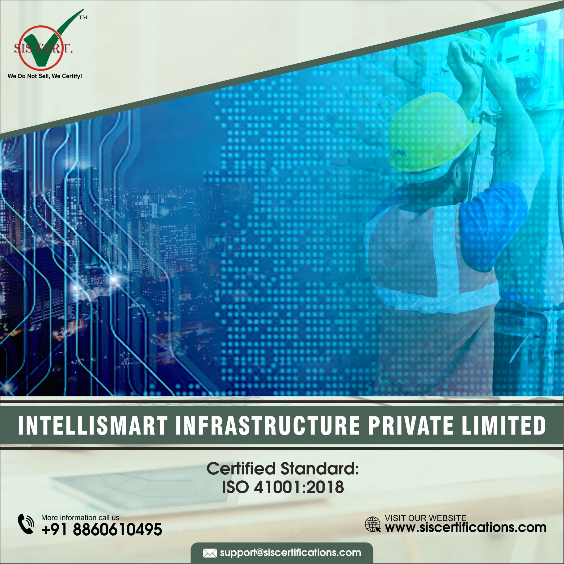 IntelliSmart Infrastructure Pvt Ltd awarded ISO 41001 Certification