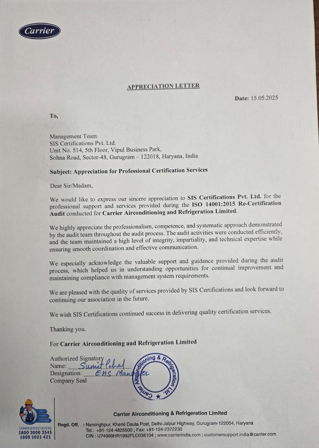 Appreciation-letter-carrier-airconditioning-ref-ltd.jpeg
